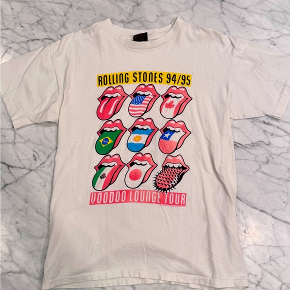 Brockum Worldwide Other - *RARE* White Rolling Stones Voodoo Lounge Tour 1995 T-shirt tour-tee